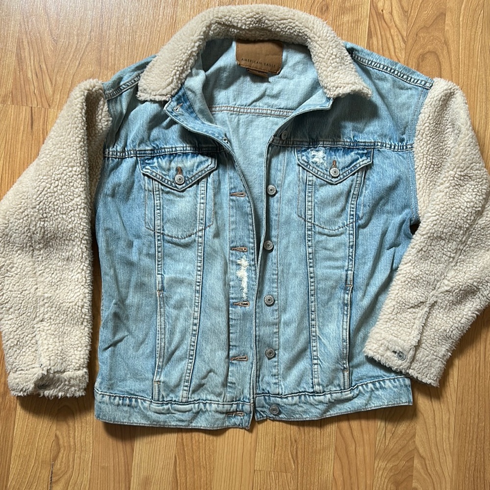 Shearling Denim Jacket - image 1